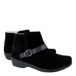 Revitalign Womens Malibu Suede Leather Boot Black 12 M